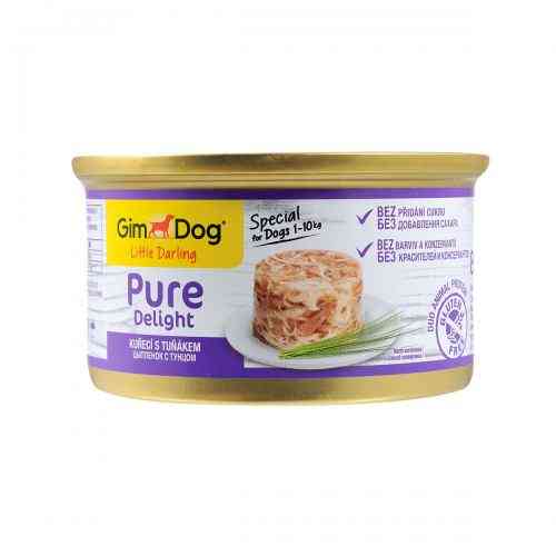 Корм влажный GimDog Pure Delight для собак миниатюрных пород с курицей и тунцем 85 г Киев