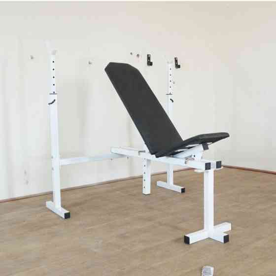 Скамья для жима со стойками 40 на 40 мм Стойки, скамьи для жима и приседаний регулируемая Киев