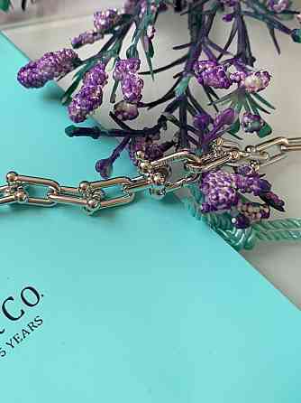 Тиффани подвеска цепь на шею с крупными звеньями Tiffany / упакована в мешочек Тиффани Одесса