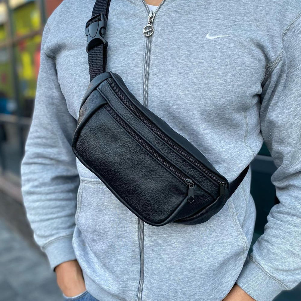 Стильная унисекс бананка, Поясная сумка без принта подросток, Мужская бананка на каждый день UP-97 Львов - изображение 5