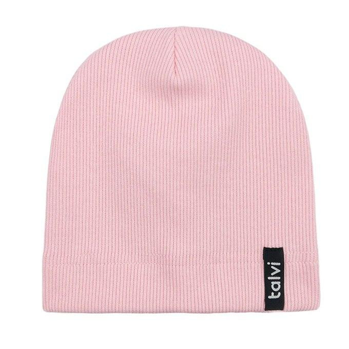 Дитяча шапочка для новонароджених малюків для дітей в рубчик об'єм 38-40 см (0-3 місяці) Тіфані Talvi світлий-рожевий Кривий Ріг - фото 1