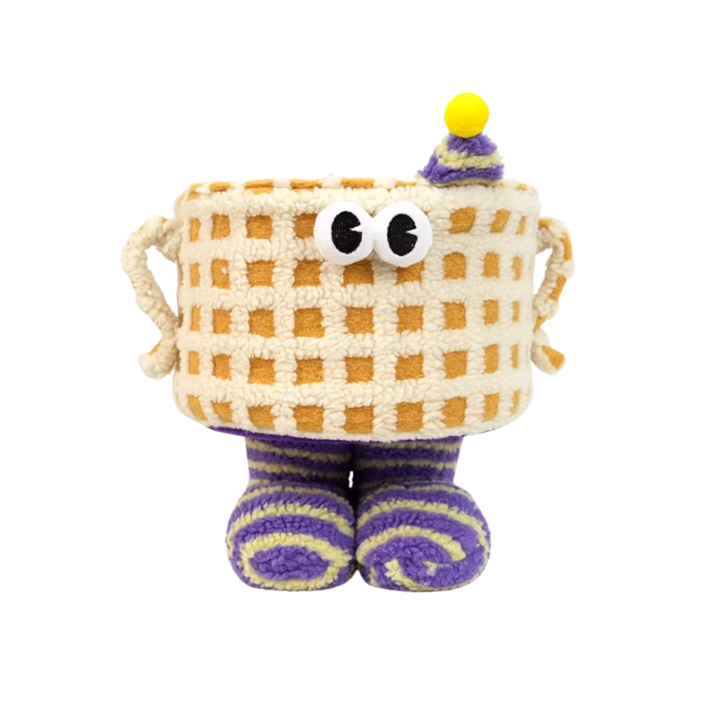 Корзина для игрушек плюшевый органайзер в детскую комнату мягкий для вещей и игрушек детская желтая в клетку Каменец-Подольский - изображение 7