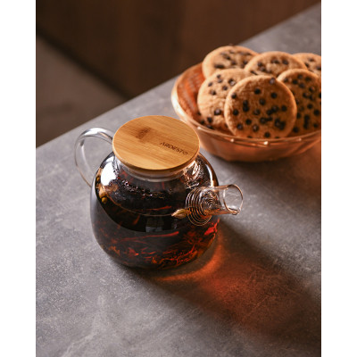 Заварник Ardesto Gemini боросилікатне скло бамбук прозорий 600мл (AR3006GBM) Вінниця - фото 11