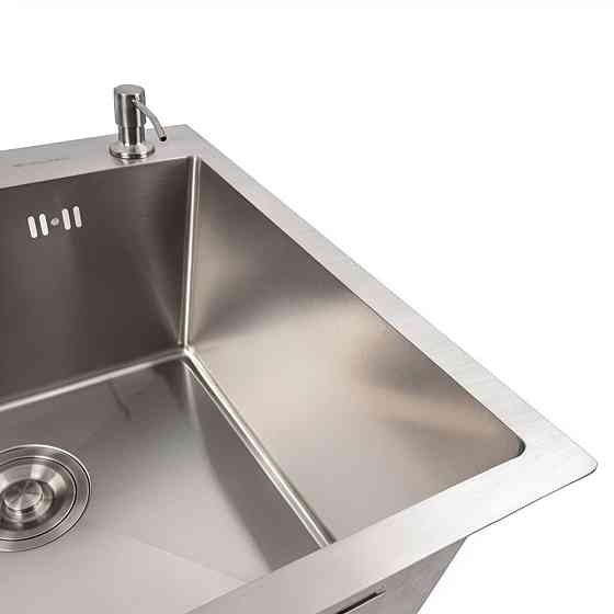 VALESO Кухонна мийка 50*50 нержавійка Valeso Handmade (сифон круглий, 3,0/0,8) Київ