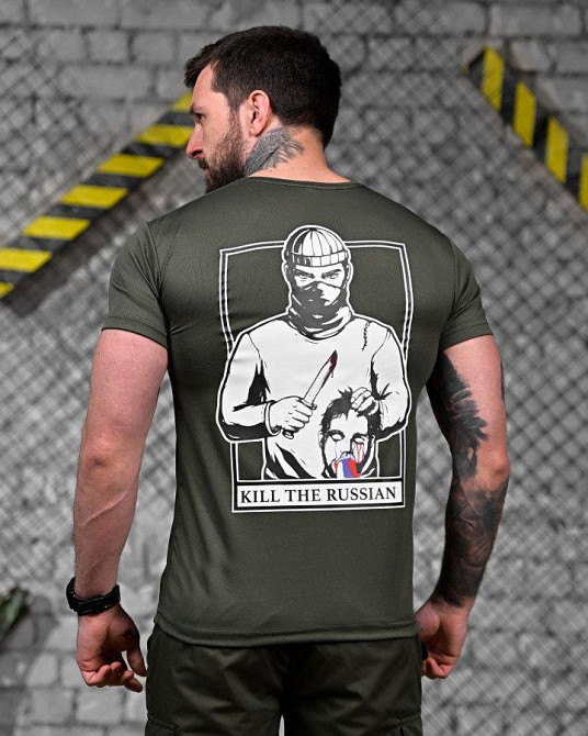 Тактическая потоотводящая футболка KILL олива   ДЛ7243 Одесса - изображение 1