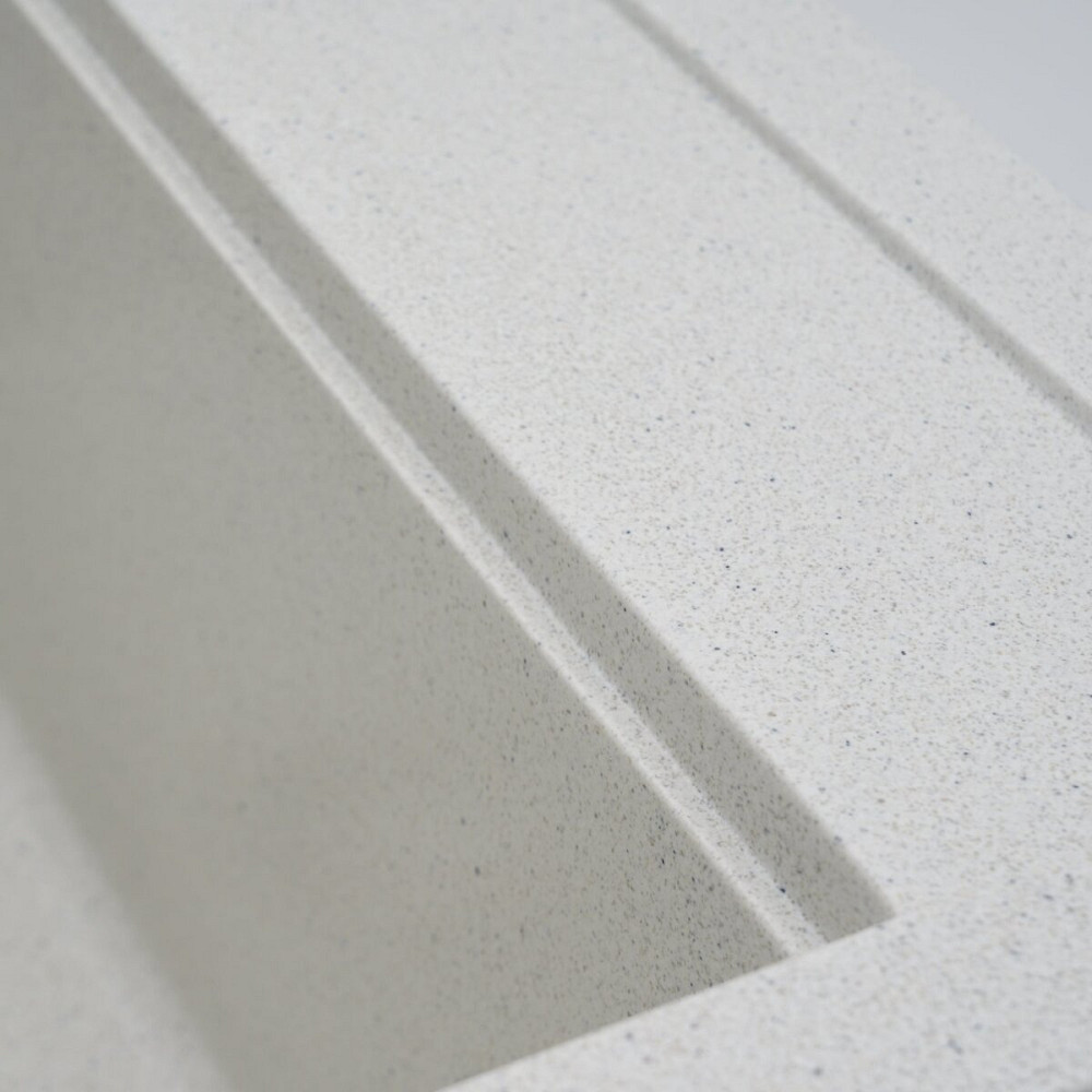 Гранітна мийка для кухні VALESO FIESTA 5149 матова Біла в крапку Коломия - фото 5