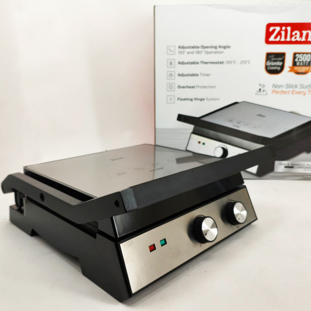Электрический гриль с прижимом для сэндвичей, Гриль двухсторонний контактный, Грильница для стейков OY-72 Львов - изображение 12