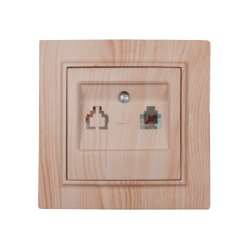 Розетка телефонная, Enzo белое дерево Днепр - изображение 1