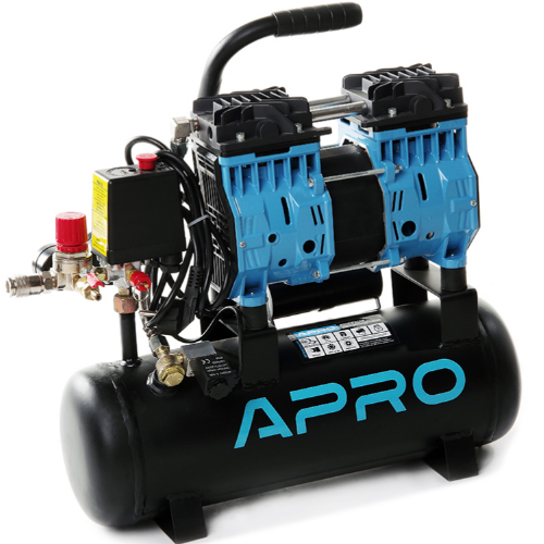Компресор двоциліндровий OFE-9 0,6кВт 152л/хв 8 бар 9л безмасляний APRO Житомир