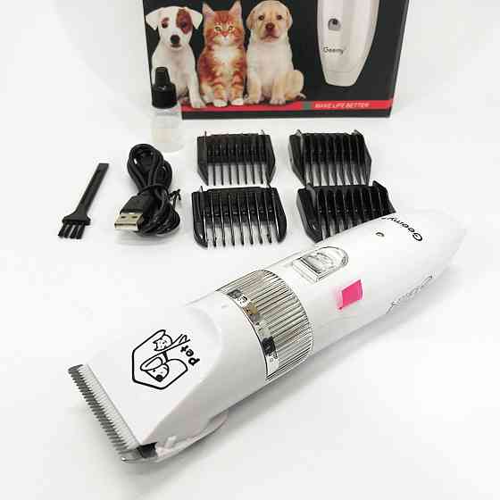 Машинка для стрижки довгошерстих собак Gemei, Машинка для стрижки тварин з регульованою довжиною KR-58 Івано-Франківськ