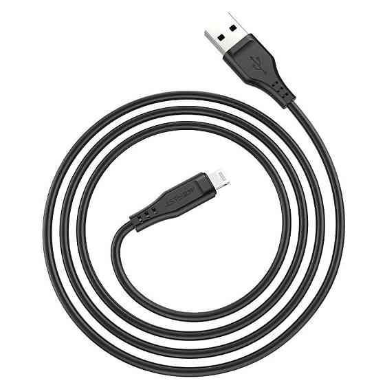 Кабель ACEFAST C3-02 USB - Lightning 2.4A, 1.2m, TPE, TPE конектори, колір чорний AFC3-02B Одеса