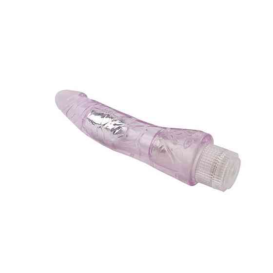 Вибромассажер реалистик Chisa Crystal Jellie с ребристой структурой, фиолетовый Sex Aura Киев