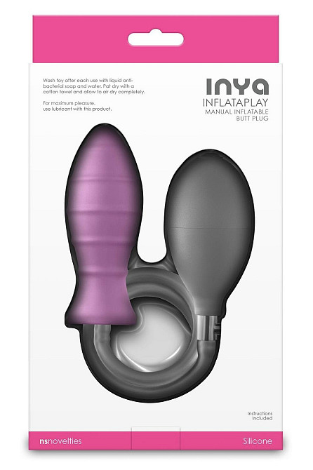 Анальная пробка NS Novelties Inya с накачкой, розовая Sex Aura Киев - изображение 4