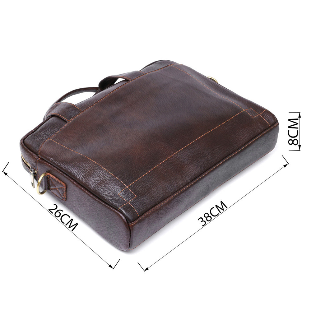 Чоловіча шкіряна сумка-портфель Vintage 20679 Коричневий Київ - фото 3