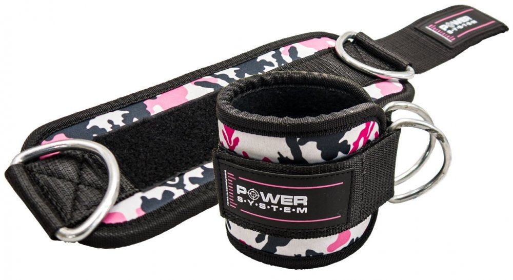 Манжети на щиколотку Power System PS-3470 Ankle Strap Camo Pink/Black Кам'янське - фото 1