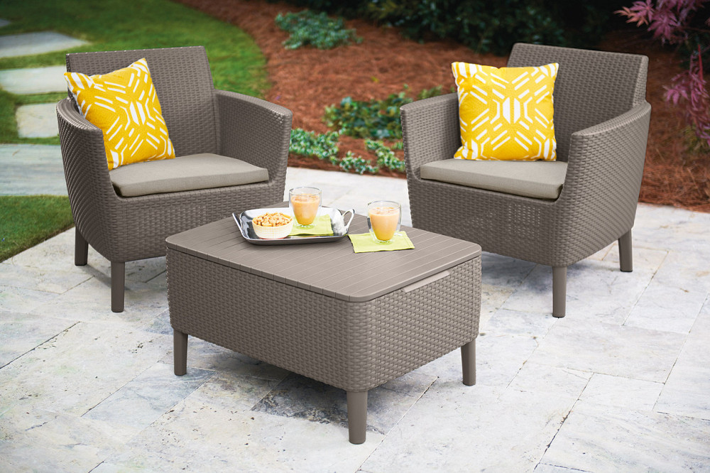 Комплект садових меблів Keter Salemo balcony set, капучіно - пісок Київ - фото 5