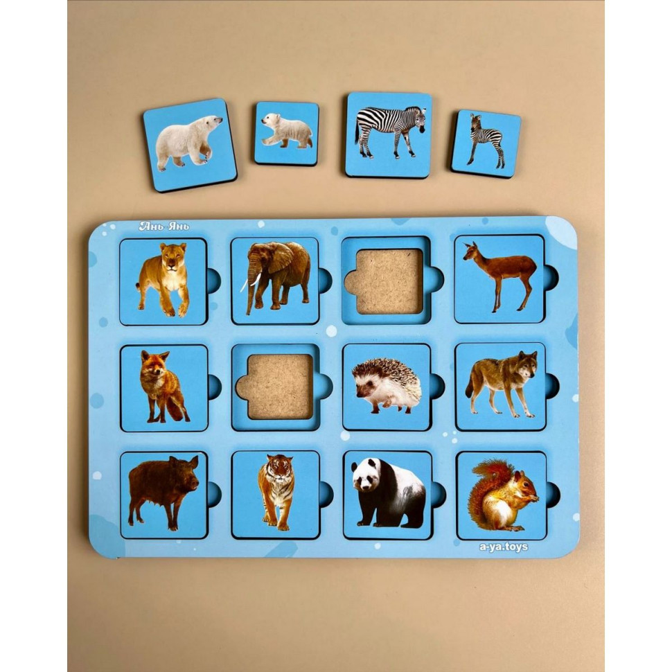 Деревянный пазл-сортер 