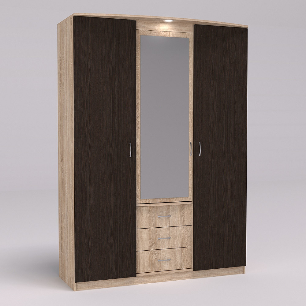 Шкаф Диана, Дуб Сонома/Венге Магия, 1500х650х2100 Львов - изображение 1