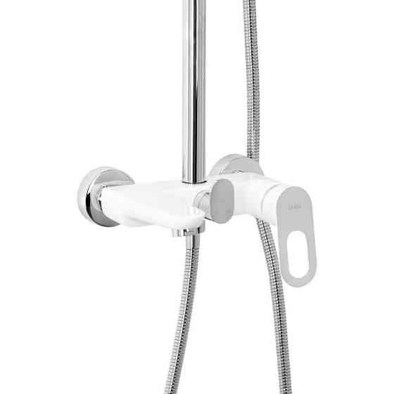 Душевая система с изливом Lidz Latwa 1030 на три потребителя (k35) LDLAT1030WHI45427 White белый/хром Киев