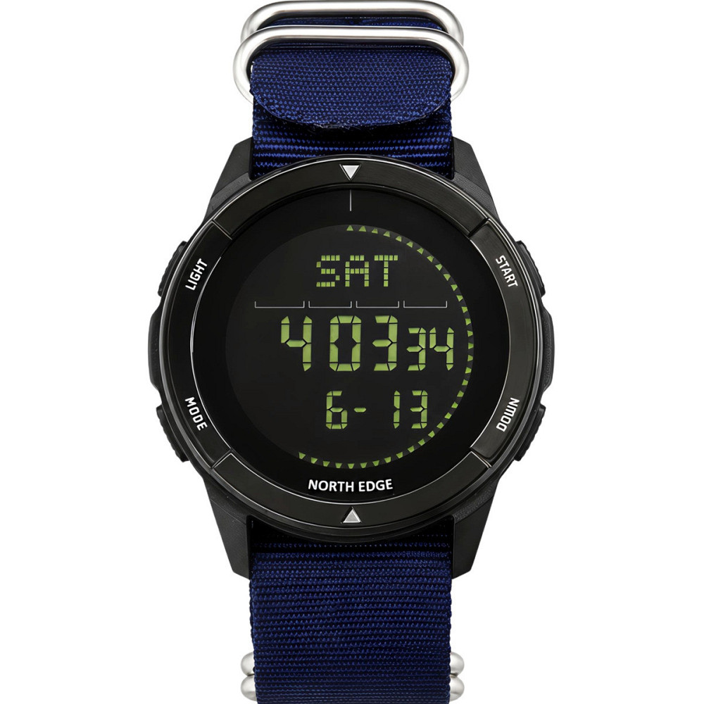 Годинник чоловічий водостійкий тактичний North Edge Alps Special Blue з компасом (2 ремінці) Вінниця - фото 2