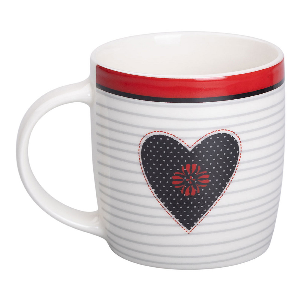 Liling Rongxiang Ceramic Чашка порцелянова 400 (мл) для чаю та кави з серцем Lugi RX-N240147WB Коломыя - изображение 2