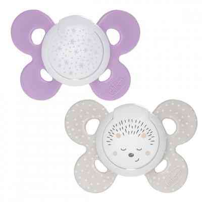 Пустышка Chicco Physio Comfort силиконовая 16-36 мес 2 шт с футляром люмин р (74935.41.00.00) Винница