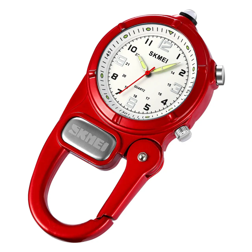 Часы кварцевые Skmei 2232 с карабином и LED-фонариком (Красный) Винница - изображение 2