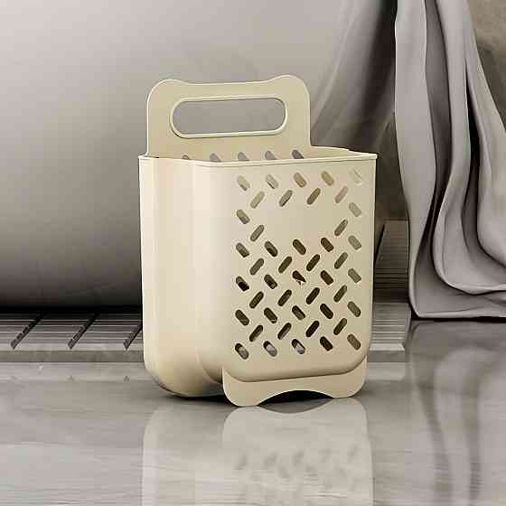 Сітчастий пластиковий кошик для білизни, складний органайзер настінний з вентиляцією, 28×18×38см Кам'янець-Подільський