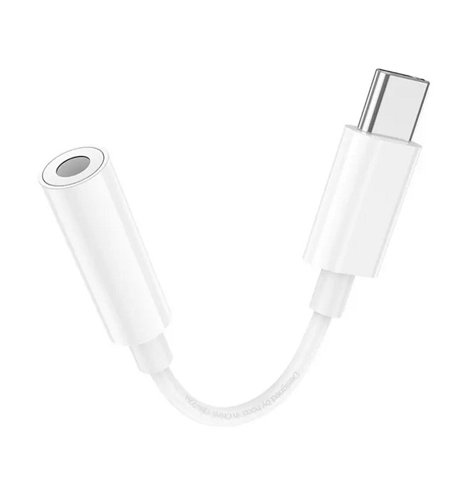 Аудiокабель HOCO LS35 Type-C to 3.5mm digital audio converter White Київ - фото 2