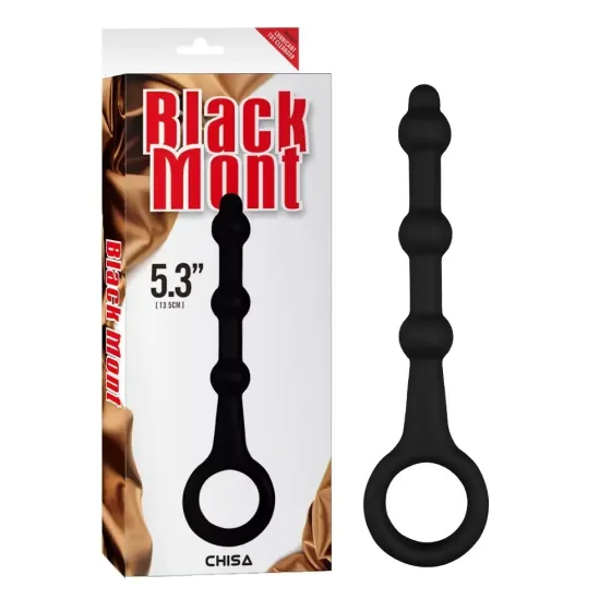 Анальная цепочка силикон Chisa Black Mont 13.5 sm черная Sex Aura Киев