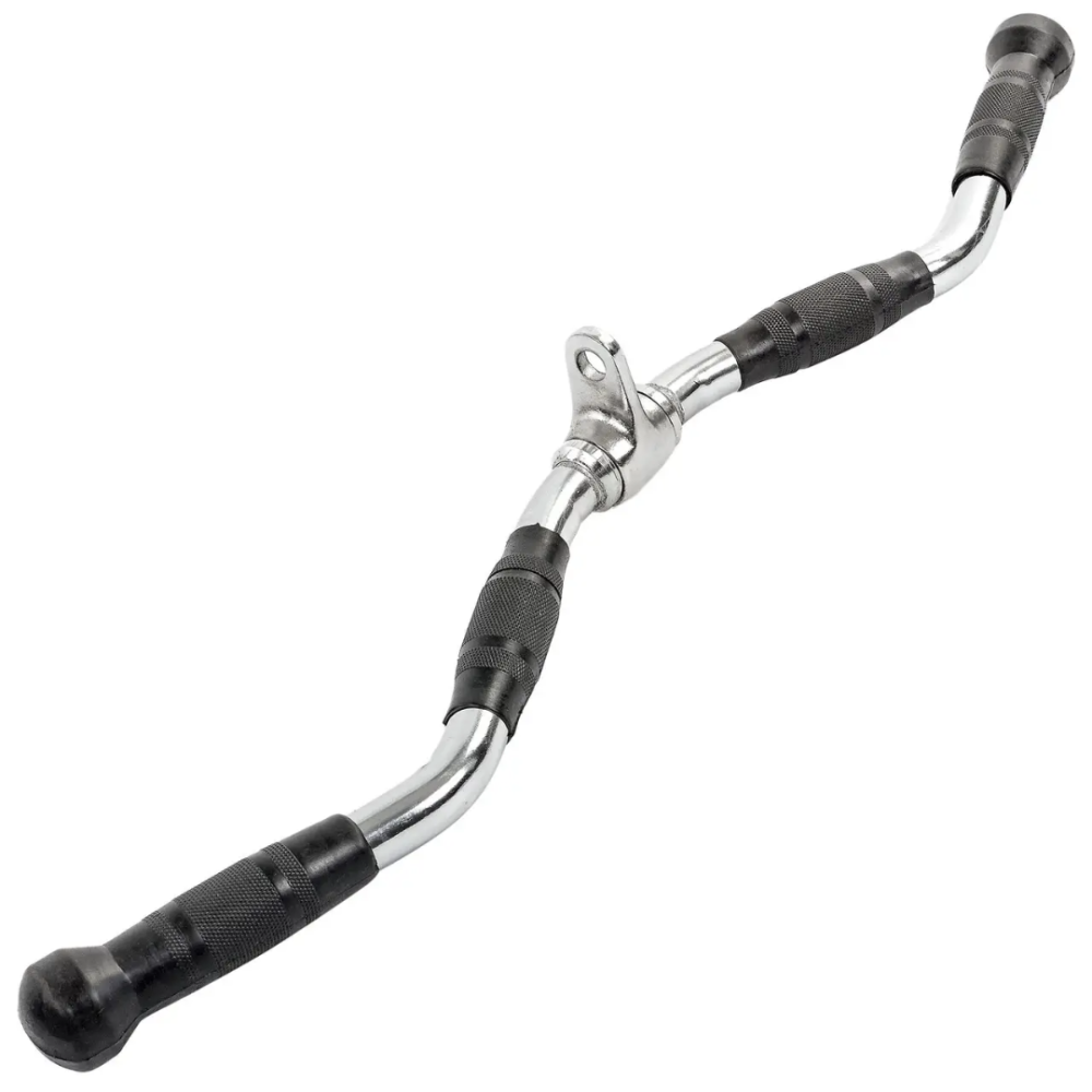 Ручка для верхньої тяги York Fitness 70см W-подібна з гумовими рукоятками, хром Київ - фото 5