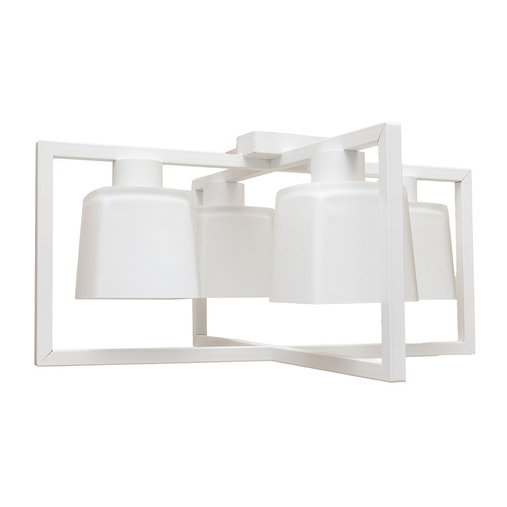 Люстра потолочная MSK Electric Boston на четыре плафона под лампу Е27 NL 400230-4 WH Одесса - изображение 2