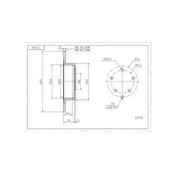 Диск Mitsubishi Outlander, ASX, Peugeot 407 (2006-) задний (d302x10) тормозной Мукачево