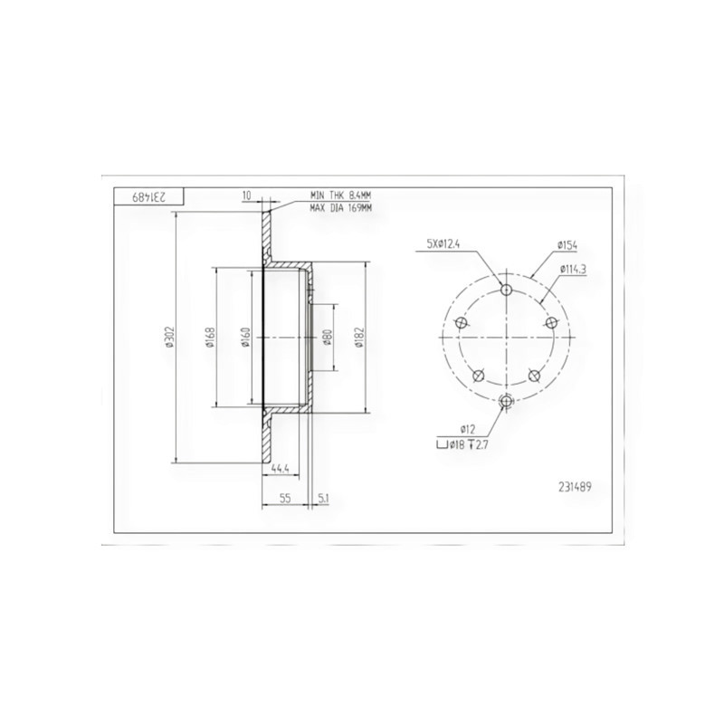 Диск Mitsubishi Outlander, ASX, Peugeot 407 (2006-) задний (d302x10) тормозной Мукачево - изображение 1