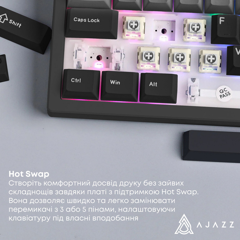 Клавіатура Ajazz AK650 Day Dream Switch Gradient Black USB-C (AK650-DD-BG) ( 29708 ) Харьков - изображение 10