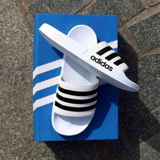Шлёпанцы Тапочки Adidas Сланцы Адидас Белые Женские (размеры: 36,37,38,39,40) Днепр