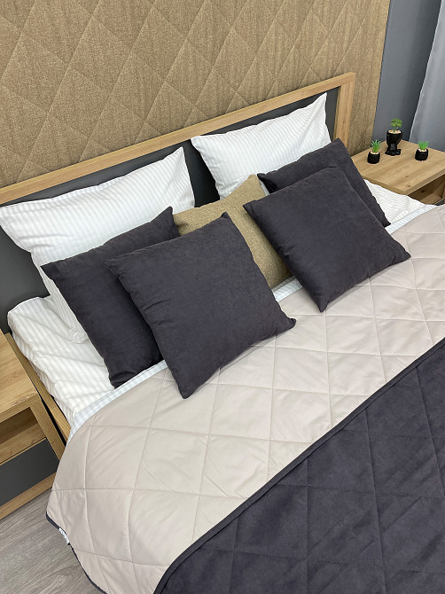 Покрывало стеганое Decorator Sparta Diamond ромб 130х220 см графитовый (85-046) Киев - изображение 3