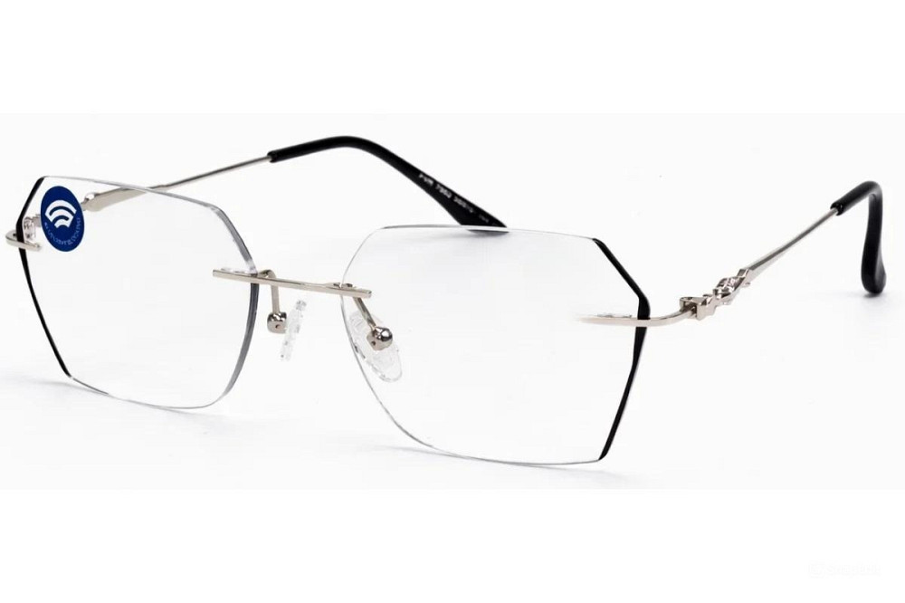 Очки безоправные для зрения с защитой Blue Blocker FM Серебро +2.0 Луцк - изображение 1