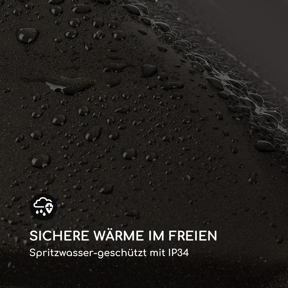 Інфрачервоний нагрівач Heat Square 1000/2000 Вт Carbon IP24 LED Чорний (Німеччина, читати опис) Рівне - фото 6