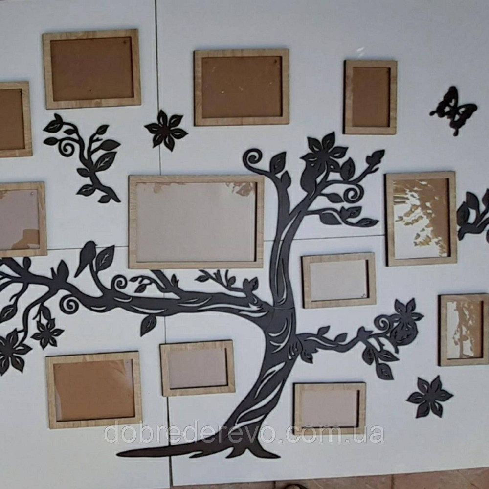 Семейное дерево на 18 фотографий / семьи / фоторамка / картина / композиция / коллаж / подарок Вижница - изображение 10