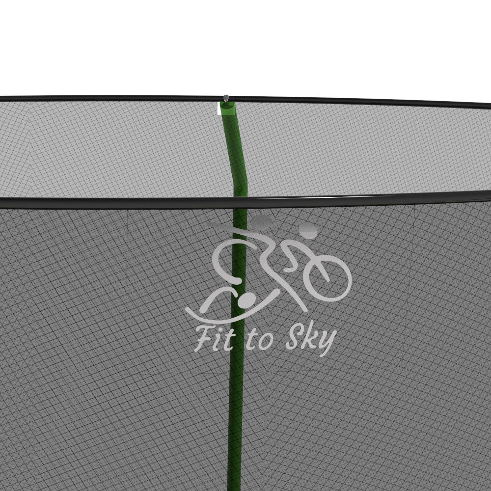 Батут FitToSky 183 см з внутрішньою сіткою та драбиною 36 пружин Б5141 Зелений Київ - фото 6
