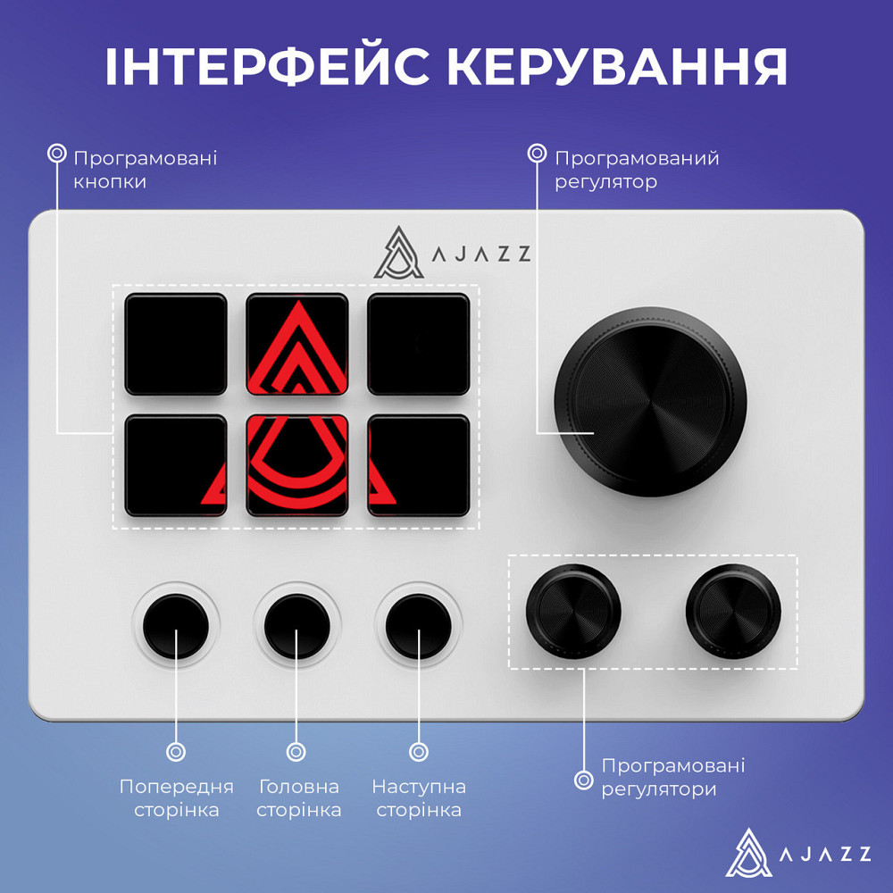 Контролер для стримінгу Ajazz AKP03E USB White ( 15931 ) Харків - фото 4