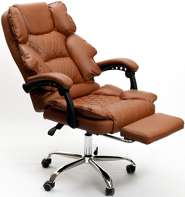 Кресло офисное Diego Comfort Pro светло-коричневый Киев - изображение 7