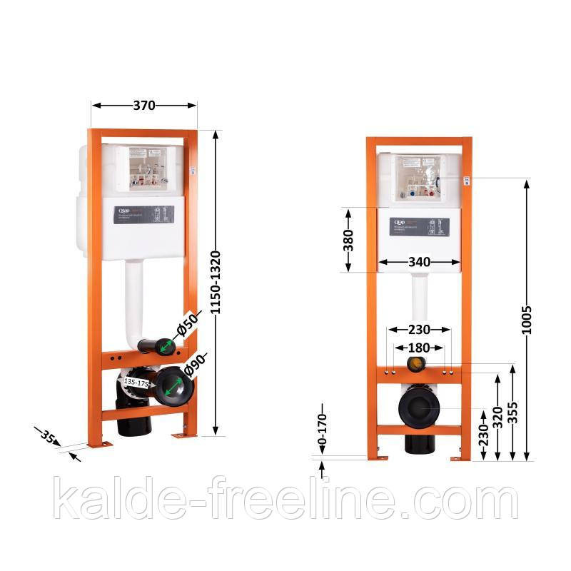 Інсталяція для унітаза Qtap Nest Uni QT0233M370 Харків - фото 2