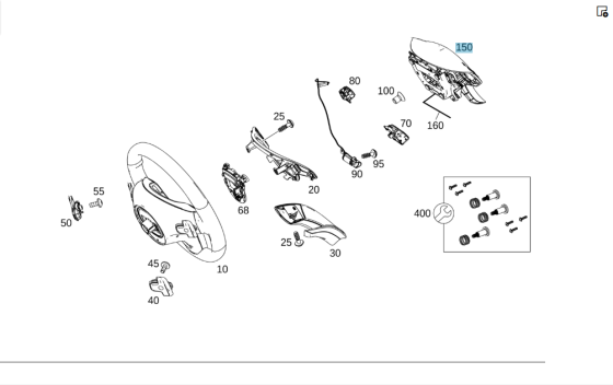 Mercedes-Benz  A2188605302 9116 Подушка безпеки в кермо з проводкою CLA C117 GLA X156 Одеса