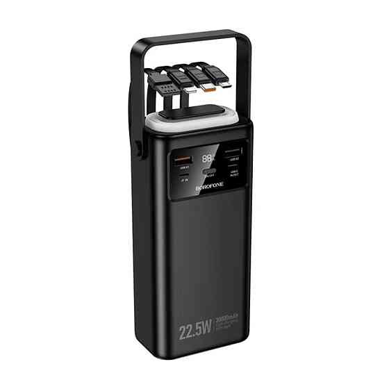 Внешний аккумулятор BOROFONE BJ65 High 22.5W+PD20W+four-cables power bank(30000mAh) Black Киев
