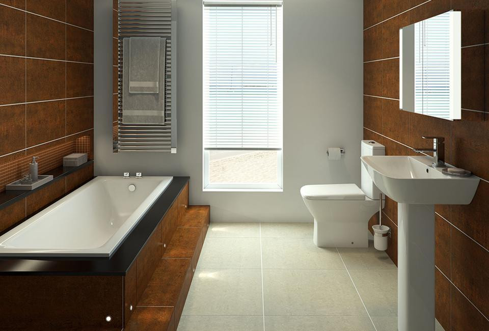 Прямокутна акрилова ванна RAK Ceramics Orient (1700x750x415 мм) Бежева Вінниця - фото 2