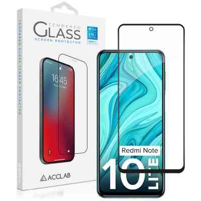 Стекло защитное ACCLAB Full Glue Xiaomi Redmi Note 10 Lite Black (1283126517938) Винница