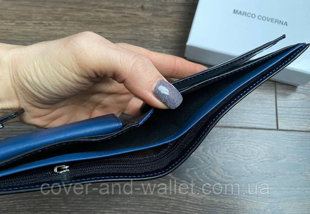 Елітний чоловічий класичний гаманець з натуральної шкіри Marco Coverna MC 1001 Київ - фото 3