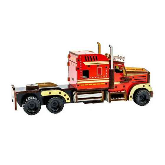 Дитячий дерев'яний 3D конструктор "Фура з причепом" Puz-00952, 206 деталей Вінниця